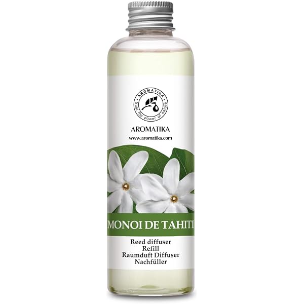 Recharge Diffuseur Parfum Vanille Jasmin 1L - 2x500ml - Pour Diffuseurs à Roseaux - Parfum D'Ambiance Maison