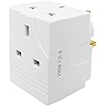 Triple Adapter Plug Extension Socket Uk Multi Plug Adaptor 3 Way Plug Adapter (3 WAY BLOCK)