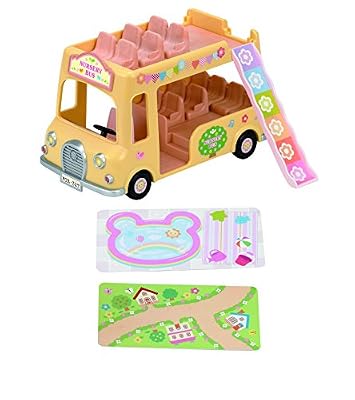 Sylvanian Families - 3588 - Bus Crèche à Deux Etages - Poupée