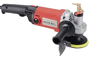 PANFUDONGK Elektrisch Nassschleifmaschine Messerschleifer Poliermaschine Steinschleifer 1400W mit Diamant Auflage Satz - Nasspolierer für Granit und Marmor - Stufenlose Drehzahlregelung