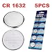 Produktbild 5PCS/Packed Knopfzellenbatterie Lithium-Batterie 3Volt,3V Lithium Knopf Batterie Knopfzelle Knopfzelle Für Watch Car Fernbedienung Waage Selfie Spielzeug und so weiter (CR1632 5PCS/Packed)