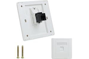 SAKERR Cat6 Gigabit Network Socket - Dual-Pass Rj45 Wall Socket for Ethernet Cable Installation