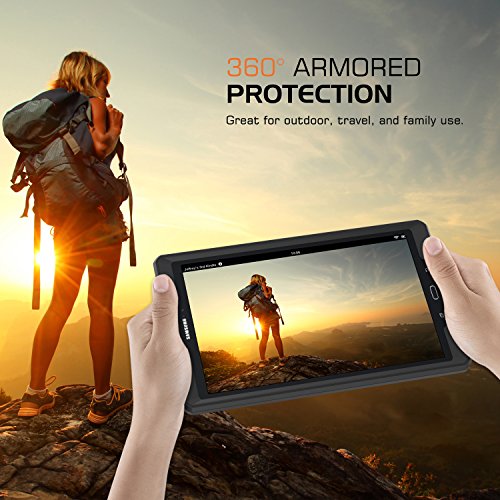 MoKo Galaxy Tab A 10.1 Hülle – [Heavy Duty] Ganzkörper-Rugged Hybrid Stand Cover Schutzhülle mit integriertem Displayschutz für Samsung Galaxy Tab A 10.1″ (2016) Wi-Fi/ LTE T580N / T585N, Schwarz - 6