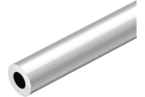 SOURCING MAP Tubo Redondo de 6063 Aluminio, Tubo de Aluminio, 19mm Diámetro Externo, 11mm Diámetro Interior, 300mm Longitud, Tubos Rectos sin Costuras