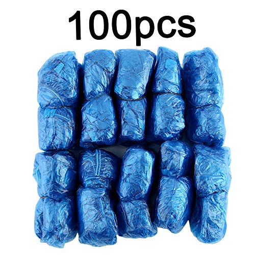 Preisvergleich Produktbild PaperllongDE 100Pcs / Set Wegwerfplastiküberschuhe-Räume draußen wasserdichter Regen