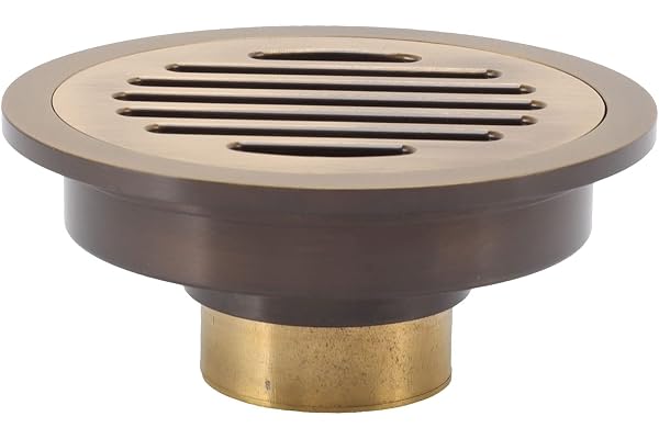 Siphon de Sol Rond, Siphon de Douche Circulaire en Cuivre Facile à Drainer pour la Cuisine