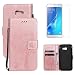 Produktbild Tasche Leder für Samsung Galaxy A5 2016 A510 Hülle Klappbar und Display Schutz Folie ,OYIME Rosegold Katzen und Baum Muster Handyhülle zum Klappen Dünn Magnet Vollschutz Klapphülle Etui Original Flip Book Case Full Cover Bumper Zubehör Set für Galaxy A5 2016 Modell SM-A510