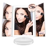 Espejo de Maquillaje,FASCINATE Espejo Tocador,Tríptica Aumentos 10x, 3x,...