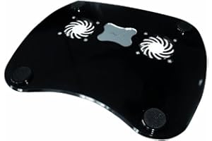 Waytex 12694 - Base de refrigeración para Ordenador portátil (hasta 17", 2 Ventiladores, USB), Negro