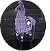 Produktbild 3D Optische Illusions-Lampen Win-Y LED-Schreibtisch Tischlampe 7 Farb-Touch-Lampen-Ausgang Schlafzimmer-Büro-Dekor für Kindergeburtstag Weihnachtsgeschenk (Alpaca)