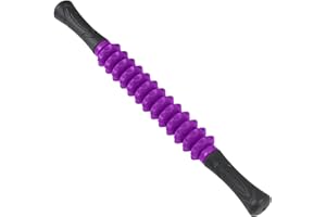 DEPORTE FANS, Relax Rodillo Masaje Muscular,Masaje deportivo Roller Stick para dolores musculares (Dientes 48.5 * 4.5 cm, Purple)