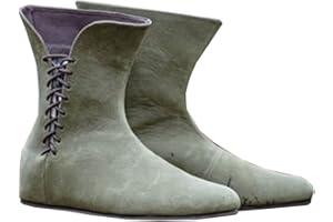 SIULAS Medievale PU Stivali in Pelle Scarpe retrò delle Donne degli Uomini Cavaliere Corto Stivaletti Piatto Jazz Stivali di Modo per Le Donne Cosplay Festival Larp Scarpe per Cosplay