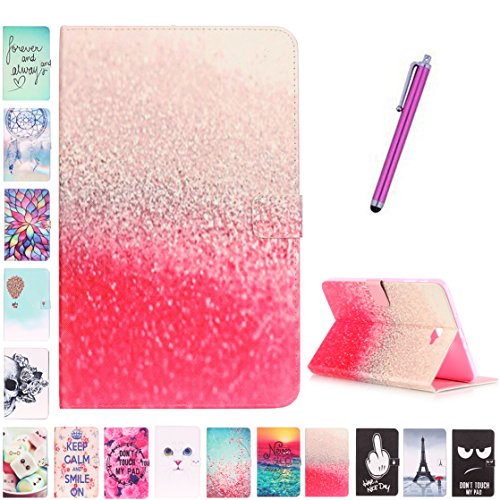 Romtronic Cute Colorful Flip Tasche PU Leder Abdeckung Stand Schutzhülle für Samsung Galaxy Tab A6 10.1 Pouces SM-T580 / SM-T585 + 1 x Schwarz Stylus (Design 12)