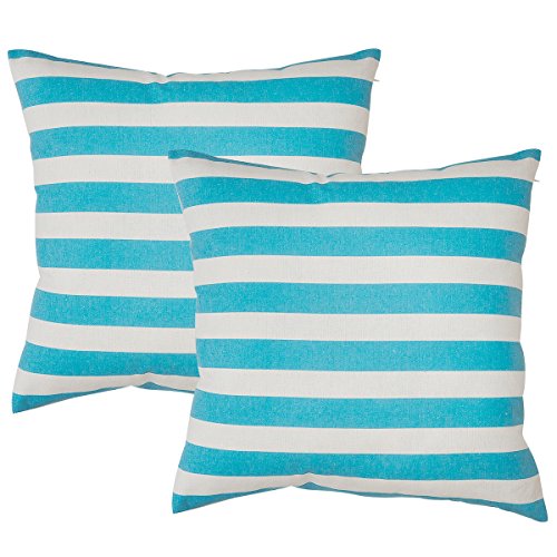 Avanzza 2er-Set Kissenhülle / Kissenbezug 50x50 cm in Türkis für Kissen, Sofakissen / Sofa Kissen und Dekokissen / Deko Kissen aus der Linie Decor Chic
