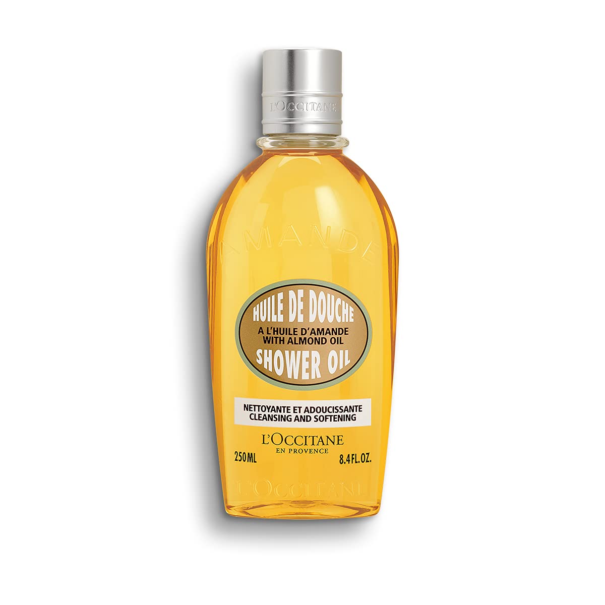 L'Occitane Cleansing & Softening Almond Shower Oil | Oil-to-Milky Lather | Softer Skin | Smooth Skin | Cleanse Without Drying