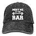 Produktbild Female Retro Washed Dyed Cotton Adjustable Jean Baseball Cap Meet Me at The Bar Mom Trucker Hat