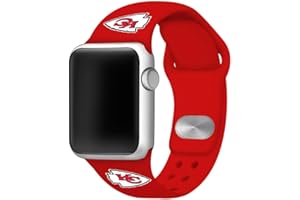 Game Time Kansas City Chiefs Uhrenarmband aus Silikon, kompatibel mit Apple Watch