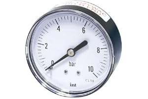 HYDROBIL Manomètre Hydraulique Horizontal, Diamètre 63mm, Filetage 1/4" BSP - Pression Max. 10 Bar, Manomètre Hydraulique Industriel, Solutions Hydrauliques Avancées