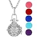 Produktbild Gosear Parfüm Duft Wesentliche Öl Aroma Diffusor Medaillon Halskette Anhänger Schmuck mit 5 Zufalls Farbe Füllen Kugeln für Geburtstag Weihnachten Erstaunlich Geschenk Silber