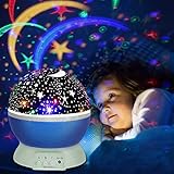 Sternenhimmel Projektor: Dreht um 360 Grad, schafft einen fantastischen beweglichen Sternenhimmel Projektion an Decke und Wände. Durch Verwendung der Projektor, sind Sie oder Ihr Baby entspannter.