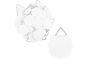 Ideen mit Herz Appendiabiti con occhiello triangolare, da incollare, 2,9 cm x 3 cm, bianco, 50 pezzi