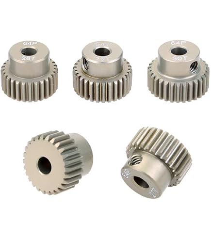 Lot De 5 Pignons M1 5mm 26T-30T – Engrenages Pour Moteur Brushless Voiture RC 1/8