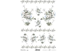 ITD Chamomile Flowers Rice Paper R0680-1 x A4 Sheet of decoupage Rice Paper