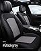 Produktbild LXYFC Universeller Autositzkissenbezug - Full Set Premium-Qualität - Atmungsaktiv Interieur-Protector - Geeignet für das ganze Jahr (Schwarz & Grau), Black&Gray