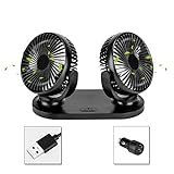 Durch Anschließen des USB-Kabels an Power Bank / Computer, können Sie diesen Lüfter als Tischventilator, Schreibtischventilator verwenden. Anderes als dieses, wir bieten Ihnen ein Auto USB Ladegerät, dann kann der Ventilator auch direkt an den Zigarettenanzünder gesteckt und als Fahrzeugventilator, Golfwagenventilator, LKW-Ventilator, Autositzventilator, Rücksitzventilator verwendet werden.