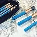 75%SALE!SIXPLUS Make up Brushes, Makeup Brush Set Professional Cosmetics Essential 12 Pieces Shining Handle Makeup Brush Set Synthetic Hair with High-end Makup Bag and Gift box(Black & Blue)(blue)