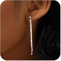 KUNSIR Orecchini A Goccia In Argento 925 Con Zirconi – Donna, Eleganti