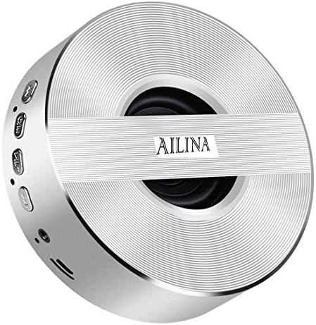 Wirless Bass Speaker,Ailina Mini Portable Rechargeable Bluetooth Speaker with Microphone for Tablet/Laptops- Ailina (White)