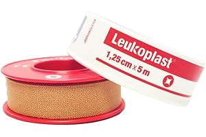 Leukoplast Classic Dressing Fixation Tape - High Adhesive Medical Tape to Fix Wound Dressings in Place - 1 x 5m x 1.25cm Tape Roll