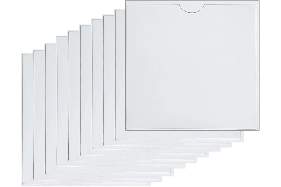 10 Pack Square Permit Holders Parking Permit Holder, transparent 10.5 x 10.5cm