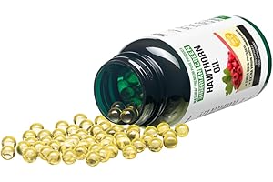 Siberian Green Cápsulas de aceite de semillas de espino 200 cápsulas blandas silvestres cosechadas Siberia Altai prensadas en frío sin refinar