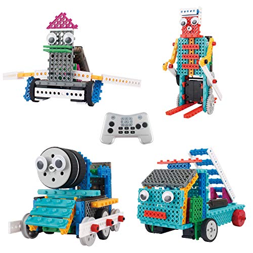 Think Gizmos Equipo de construcción para niños - Ingenious Machines a Control Remoto Kit de Construcción de Juguete (Robot Pato, Maquina de Fuego, Tren y Robot Esquiador)