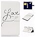 Produktbild KSHOP Case Cover für Huawei P9 Lite Hülle PU Leder Ultradünn mit Standfunktion Schale Schutzhülle Bookstyle Handyhülle Brieftasche Taschen kratzfeste Stoßfest Magnetic schließt Drucken Muster LOVE + Bleistift Touch schwarz