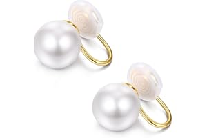 AVYRING Fake Ear Cuff Earrings, Versatile Collection of Fashionable Stainless Steel Helix Tragus Rook Earrings Piercing Jewellery