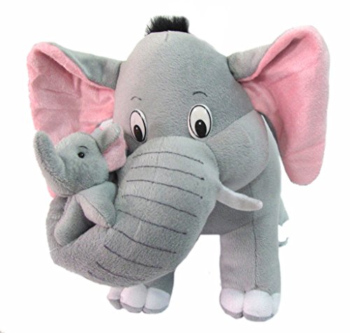 Tickles Grey Mother Elephant With Baby Stuffed Soft Toy - 32 Cm