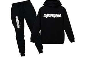 amropi Boy's Hoodie Tracksuit Sweatshirt and Jogging Pants Clothing Set 2-15 Years