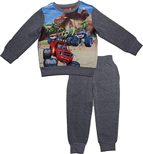 BLAZE MONSTERS Machines Boys Jumper and Jogging Bottoms Grey 3-4 Years By BestTrend