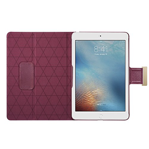 iPad Pro 9.7 Hülle, ESR® Intelligent Bildserie Unternehmen Stil PU Ledertasche mit Haspe mit Auto aufwachen / Schlaf Funktion Schutzhülle für iPad Pro 9.7 Zoll (Rosen Rot) - 6