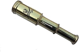 THOR INSTRUMENTS 6 Solid Brass Handheld Telescope New - Nautical Pirate Spy Glass Rustic Vintage Home Decor Gifts