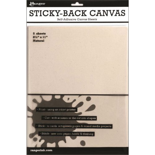 Preisvergleich Produktbild Inkssentials Surfaces Sticky Backed Natural Canvas-8.5"X11"