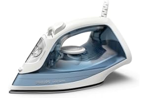 Philips Steam Iron 2000 Series - 2000W, 25 g/min Continous Steam, 100g Steam Boost, Non-Stick Soleplate, Drip-Stop, 4 Settings, Light Weight, Blue - DST2010/26