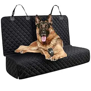 DakPets Dog Car Seat Covers - Pet Car Seat Cover Protector ? Waterproof, Scratch Proof, Heavy Duty and Nonslip Pet Bench Seat Cover - Middle Seat Belt Capable for Cars, Trucks and SUVs