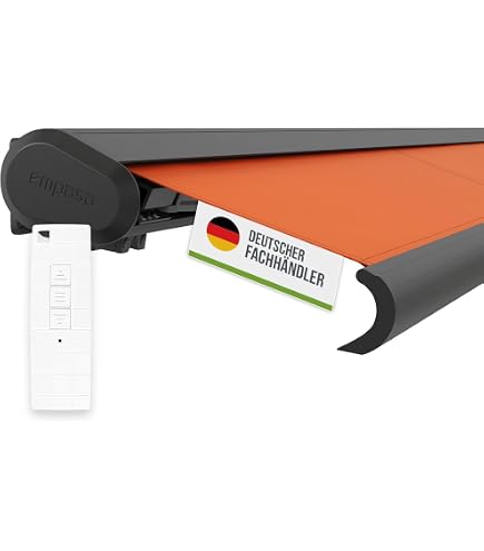 Home Deluxe - LED Vollkassettenmarkise ELOS - Anthrazit, 350 x 250 cm