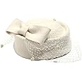 Pillbox Hut Fascinator Baskenmtze Hochzeit Party Zylinder Kirche Wollhut fr Damen