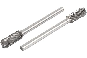sourcingmap® 3 mm diameter runt skaft 5 mm huvud dia gravering volfram stål roterande fil 2 st
