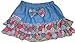 100% Cotton Baby Rara Skirt - Baby Blue With Hexagon Patchwork Large